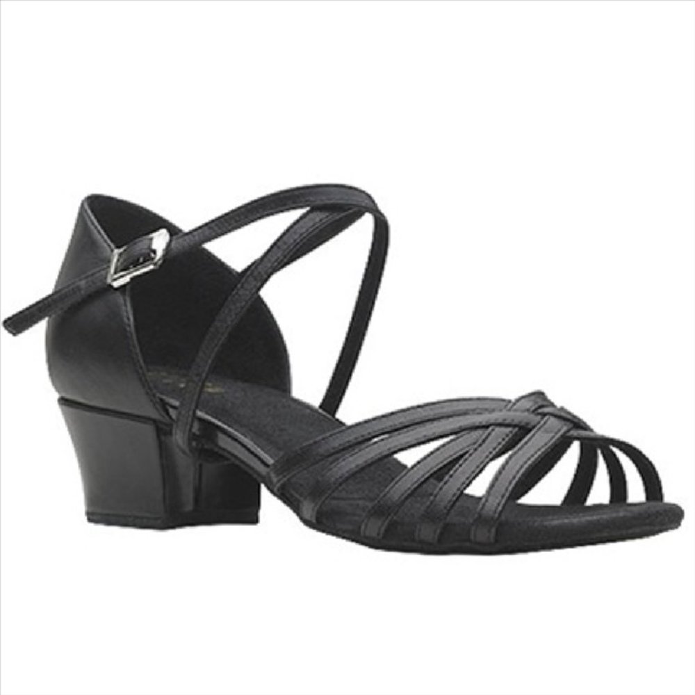 NEW Bloch Size 8 Womens S0806L Annabella Black Leather Latin Dance‎ Shoes Heels